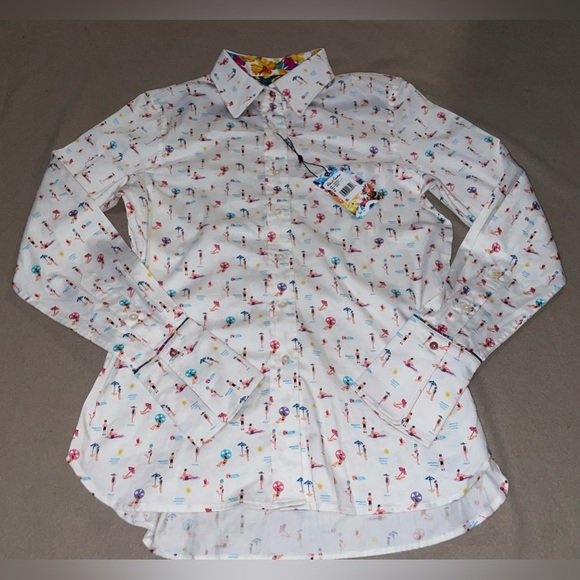 Robert Graham Women Long Sleeve Top - Picture 1 of 7